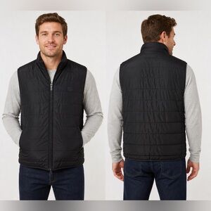 Chaps Black Quilted Sleeveless Zip Up Men's Puffer Vest L Large
